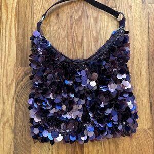 Vintage Purple Sequin Shoulder Bag ✨